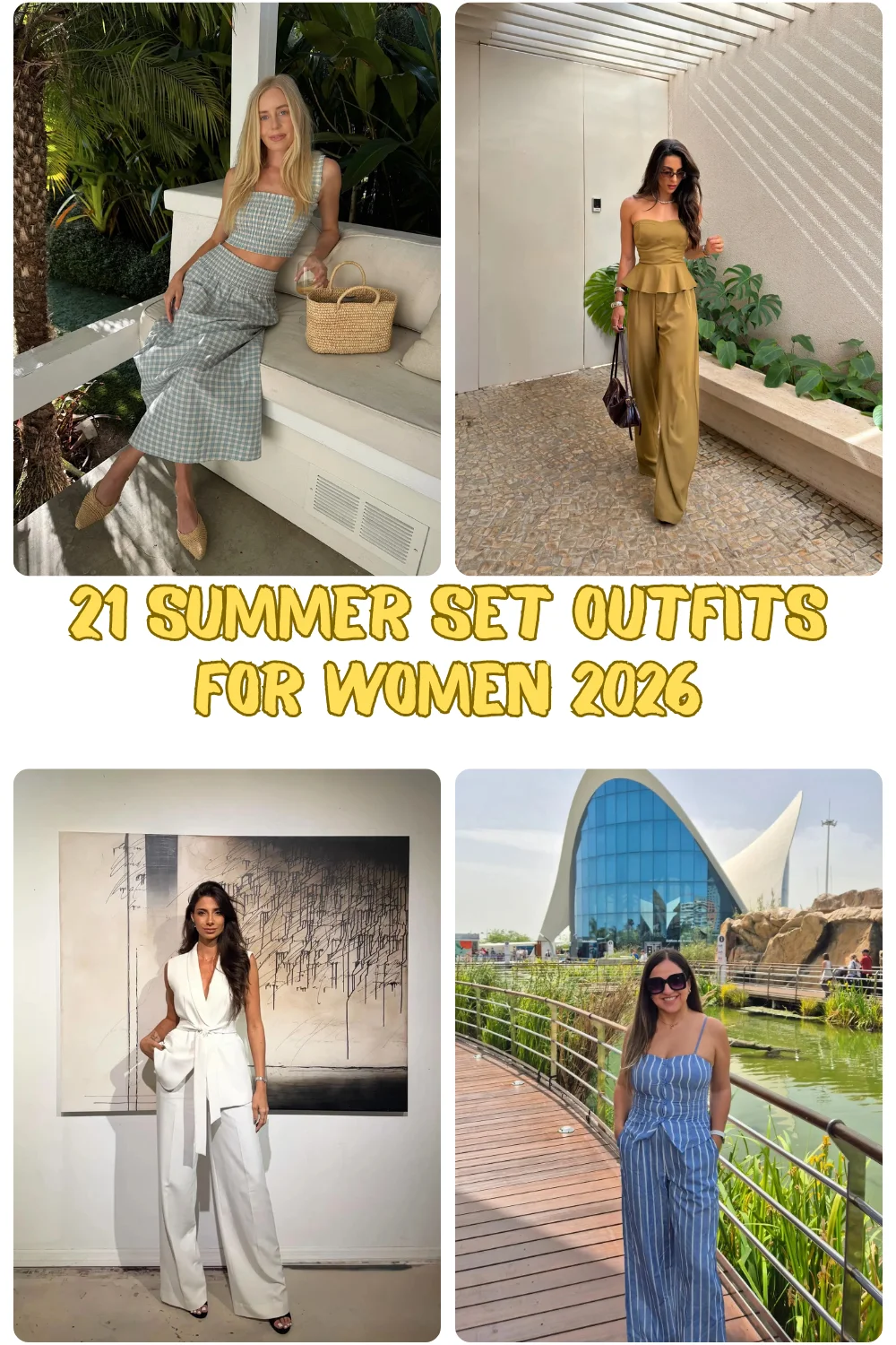 21 Summer Set Outfits For Women 2026 - Effortless Matching Looks To Try This Season
