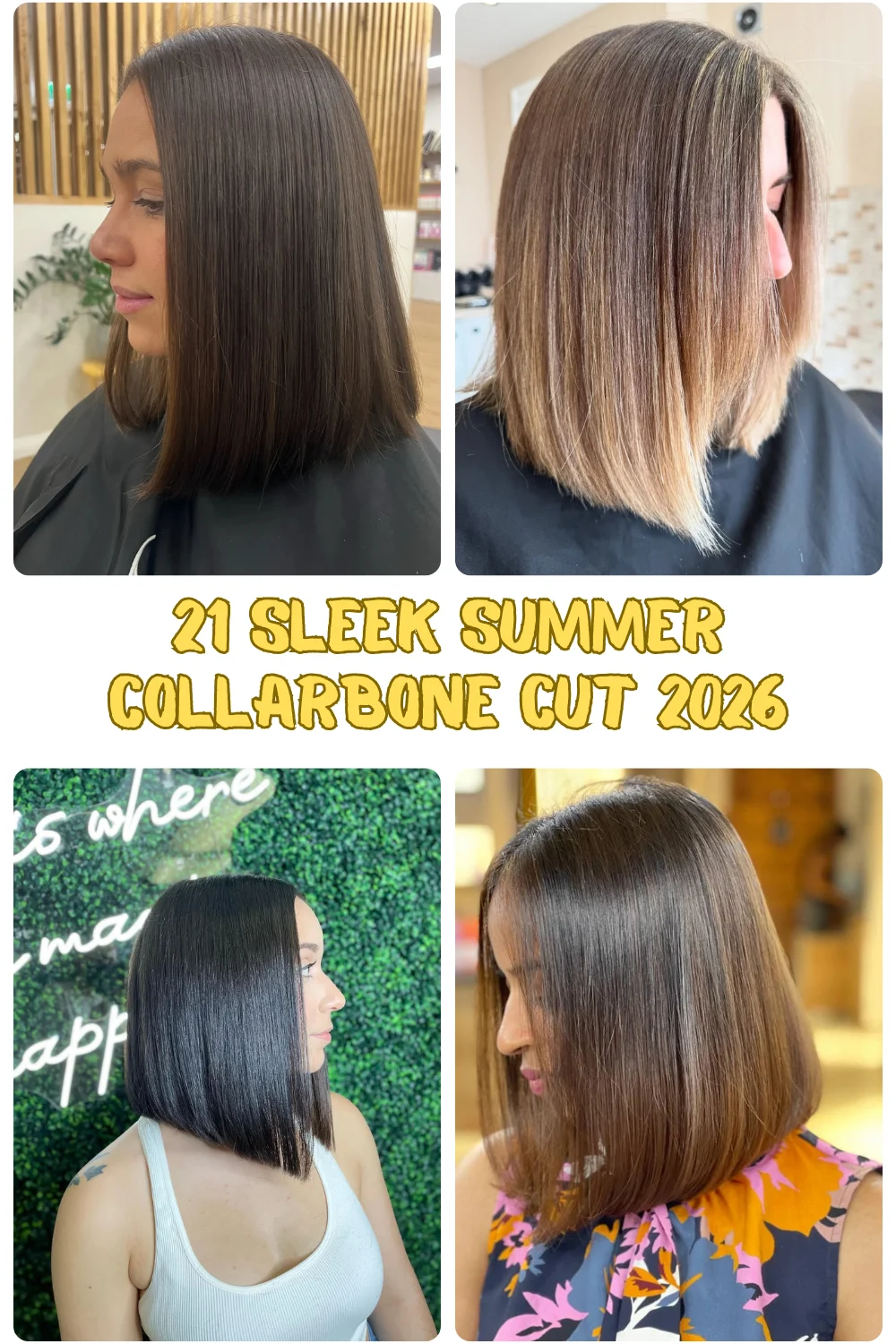 21 Sleek Summer Collarbone Cut 2026 - Effortless Length, Glassy Shine, Modern Shape