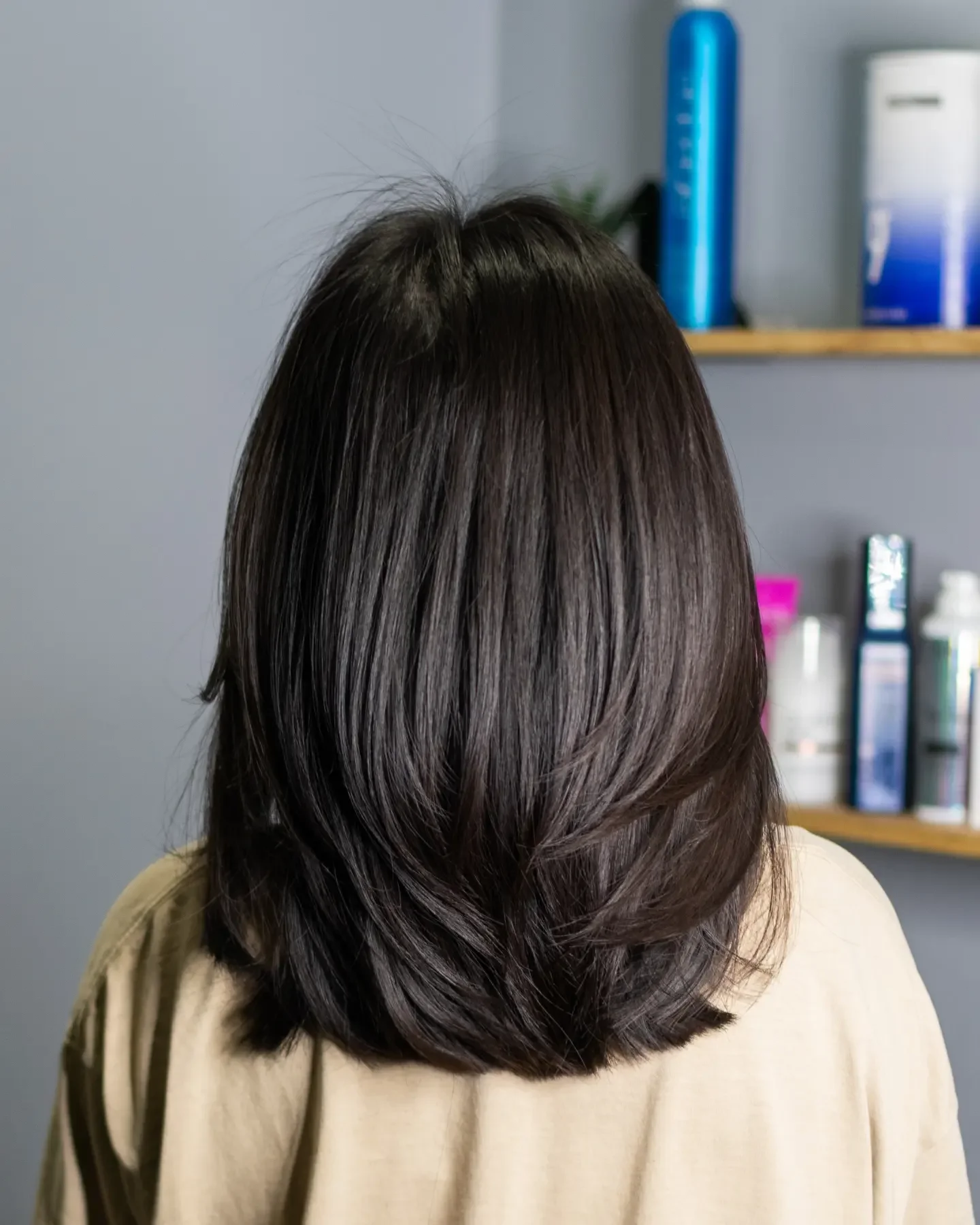 light summer haircuts for medium hair 2026 Classic Medium Layered Blowout With Volume