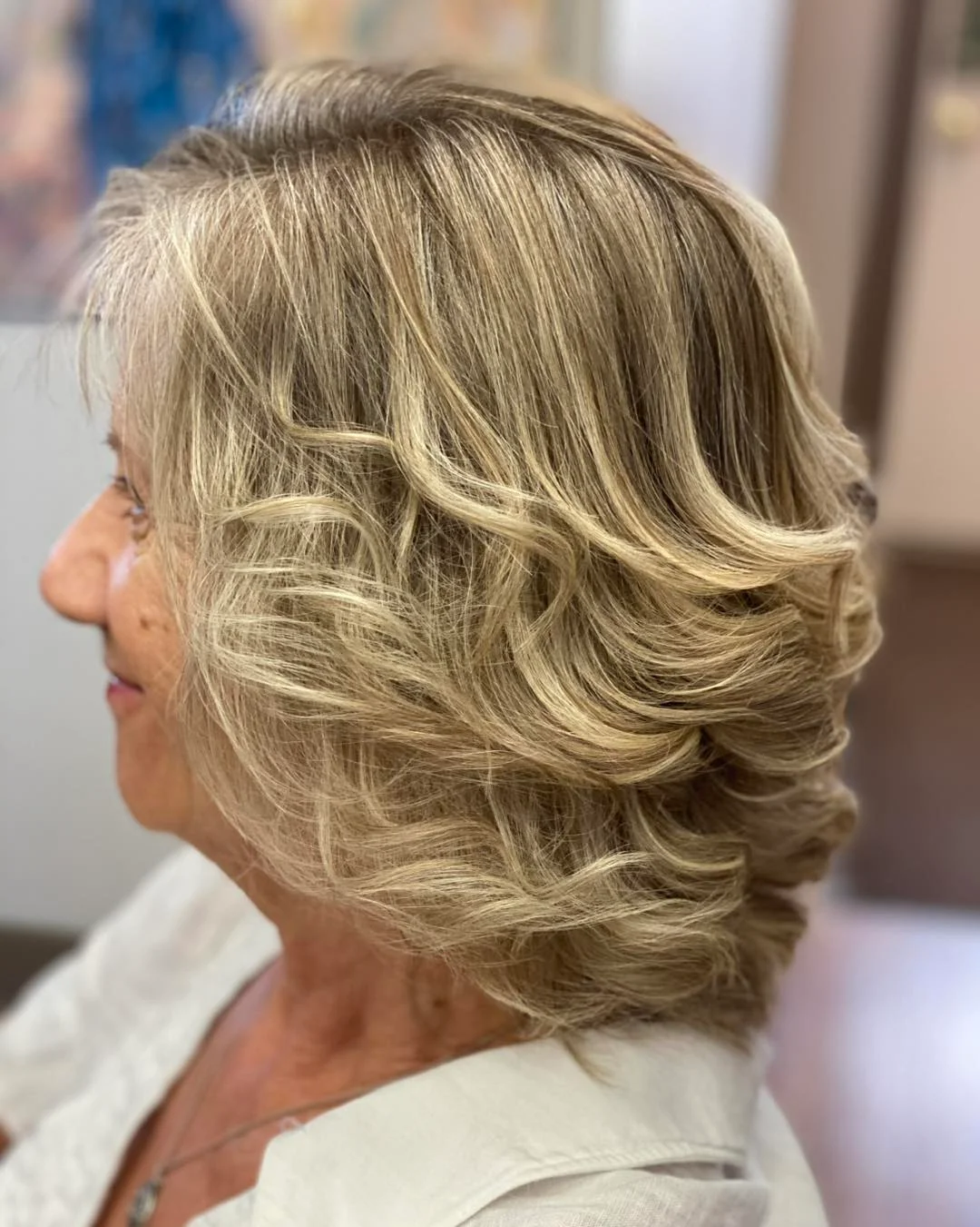 stylish summer haircuts for women over 60 2026 Voluminous Curled Bob With Soft Dimension