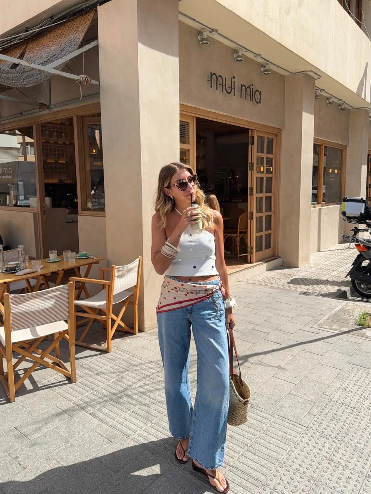 June Outfits Ideas 2026 Relaxed Denim And Scarf Styling For Coffee Runs