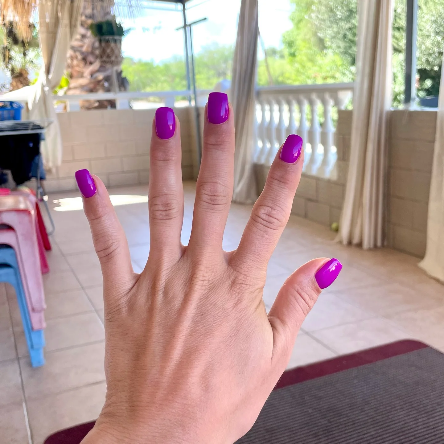 June Nail Colors Ideas 2026 - Summer Trends 2026 Hot Orchid Gloss Nails For Bold Vacation Energy