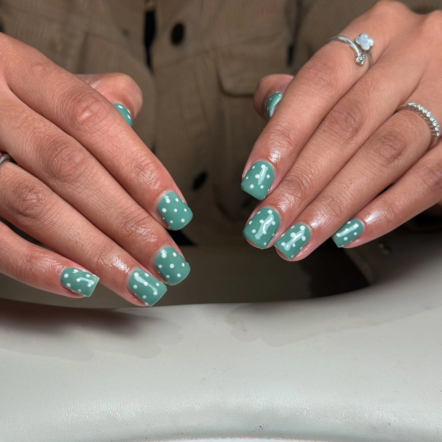 polka dot summer nails 2026 Mint Green Polka Dot Nails That Feel Fresh And Playful