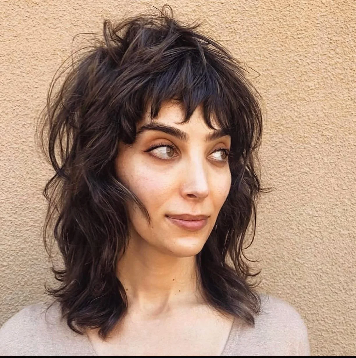 cool summer shag haircut 2026 Short Tousled Shag With Textured Fringe