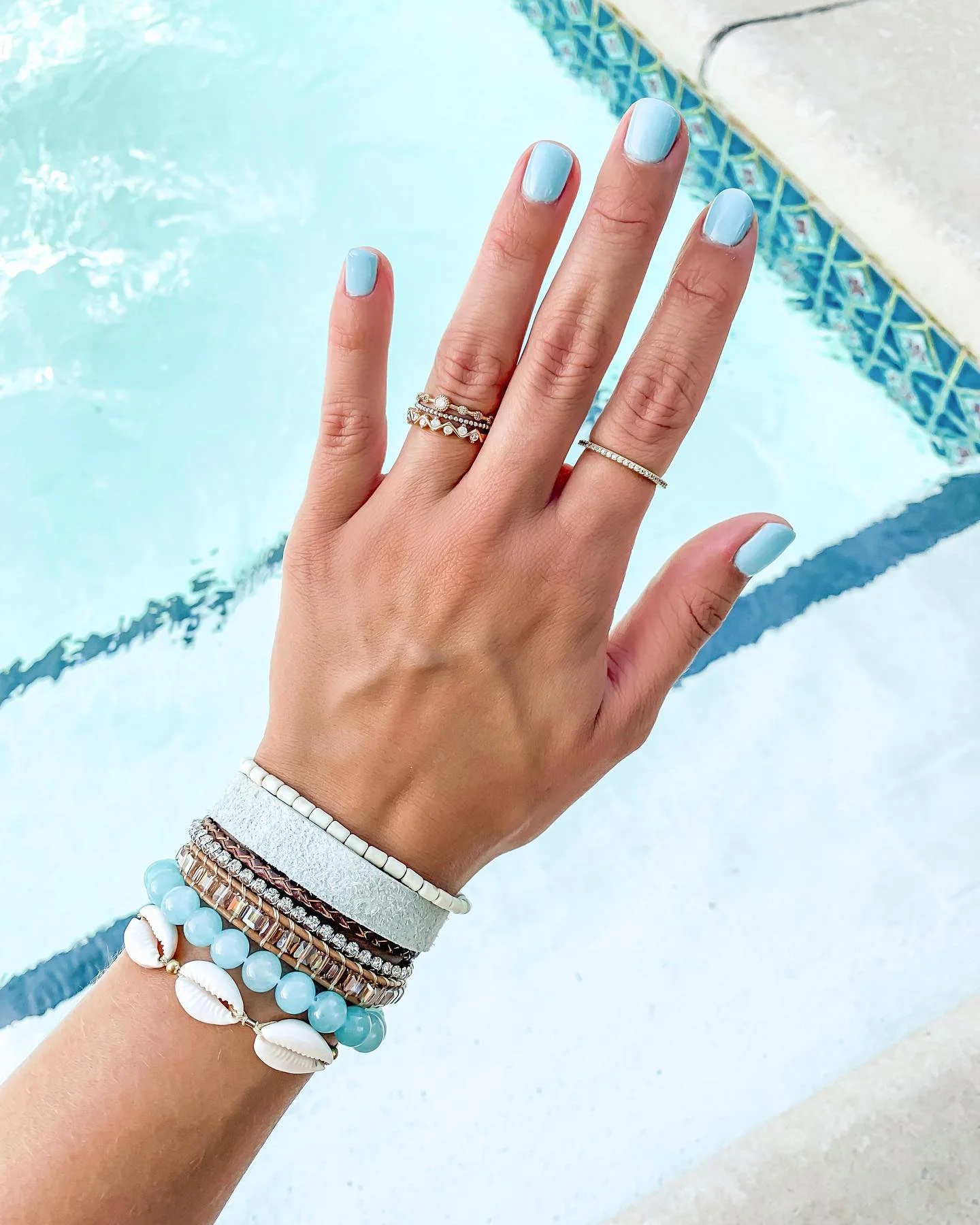 June Nail Colors Ideas 2026 - Summer Trends 2026 Short Sky Blue Nails That Feel Clean And Effortless