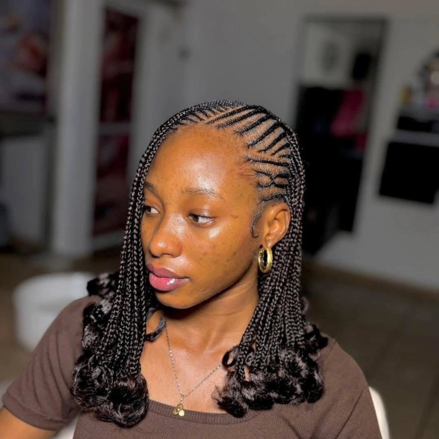 regal summer hairstyle black women 2026 Soft Bob Braids With Curled Ribbon Ends