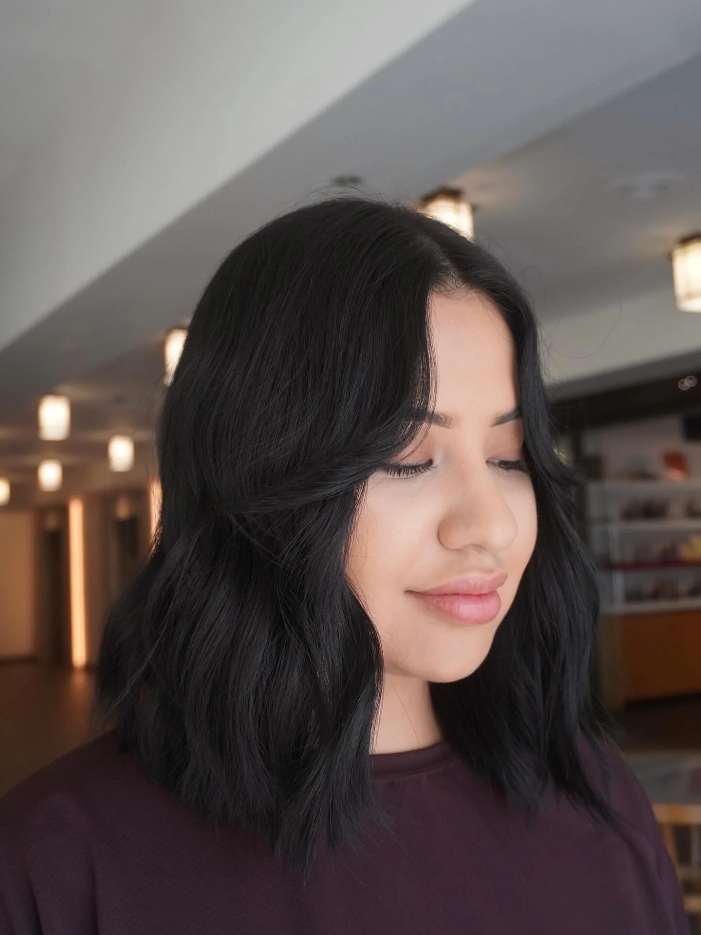 salon summer haircuts for plus size women 2026 Soft Short Wavy Bob With Center Flow