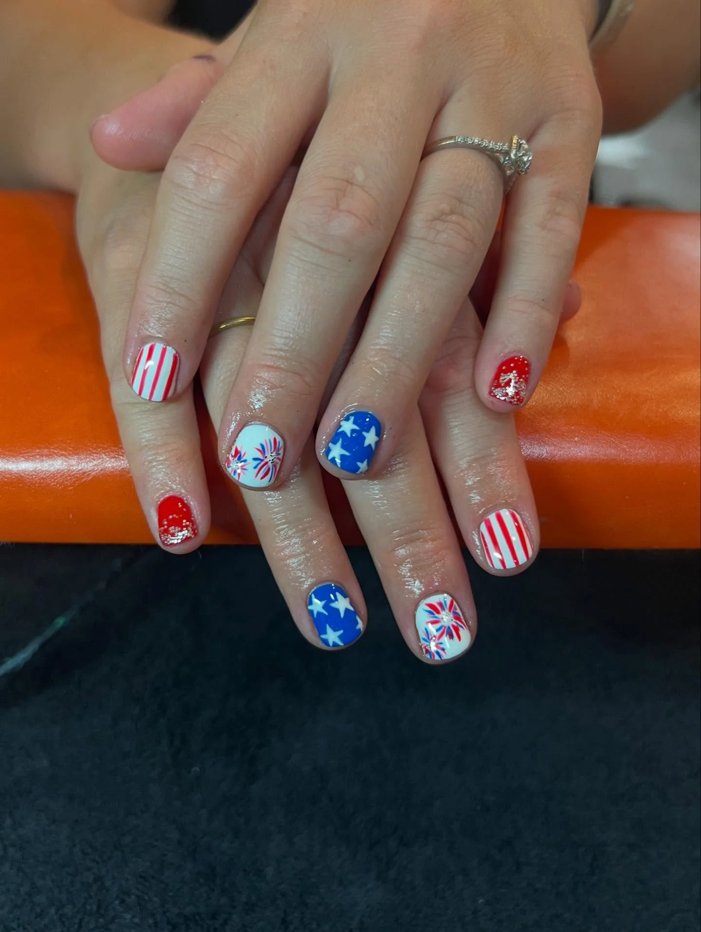 4th of july nails 2026 Sparkler Firework Party Nails