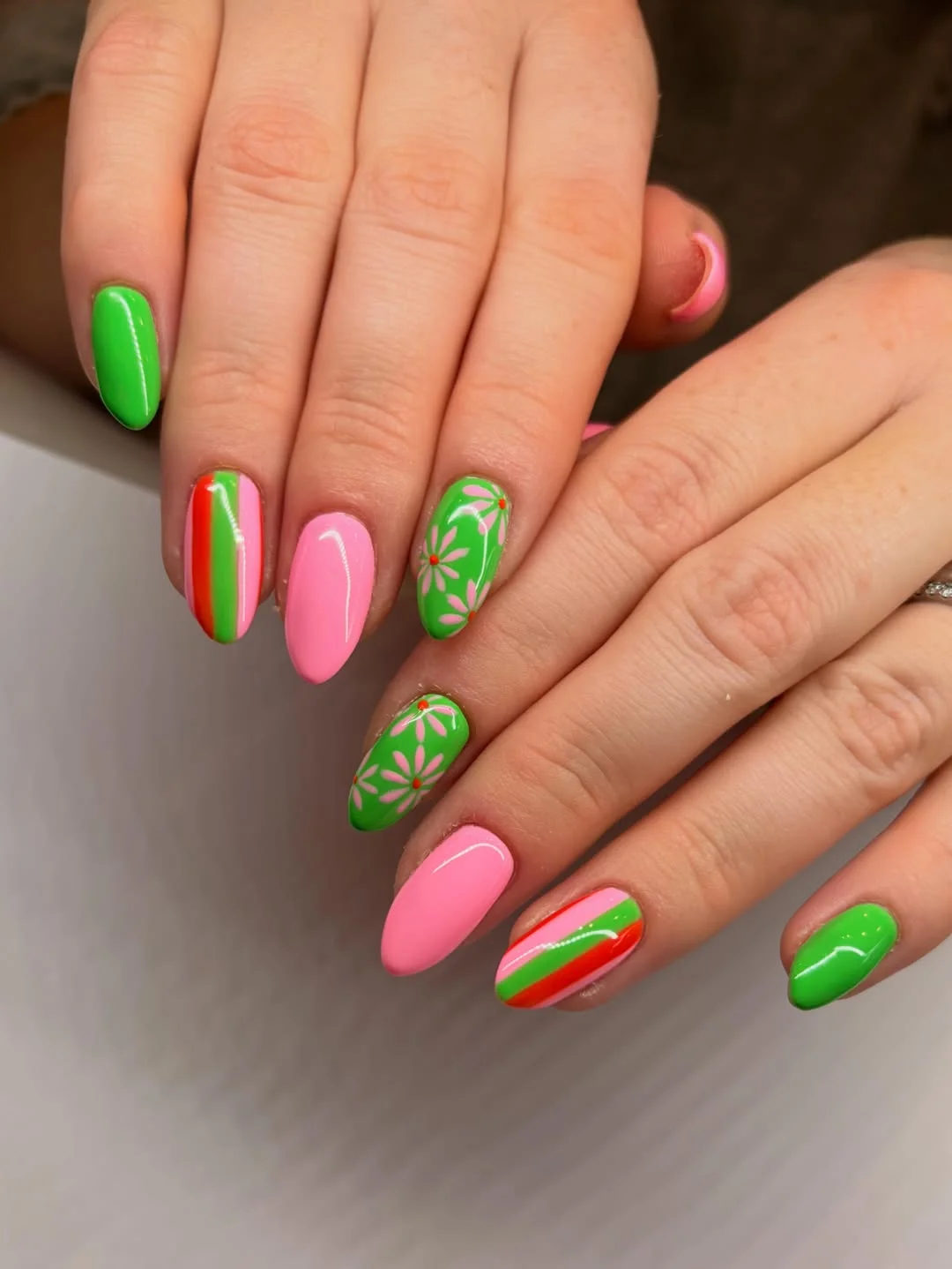 bright summer nails 2026 Neon Garden Color Combos That Refuse To Be Boring