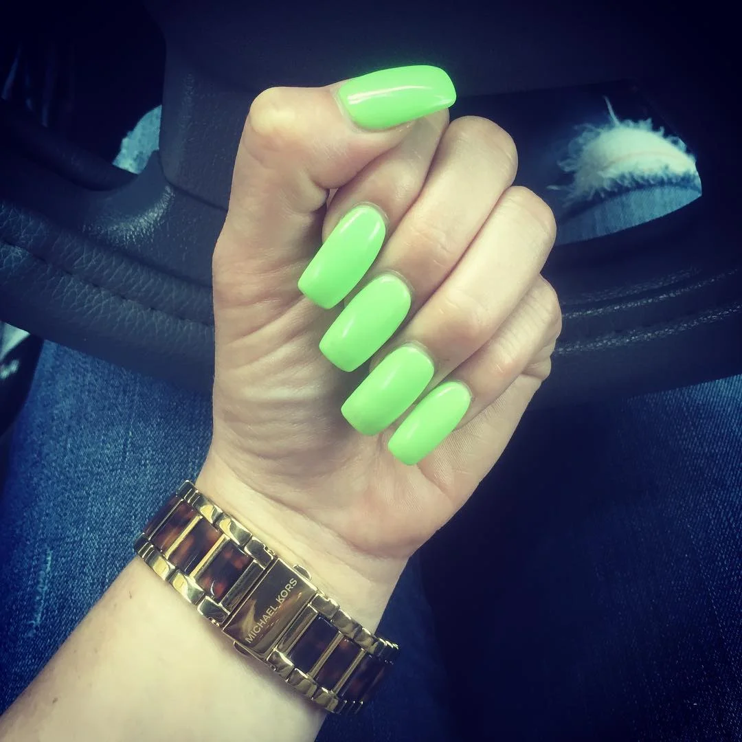 summer nail colors 2026 Neon Lime Nails That Scream Poolside Confidence