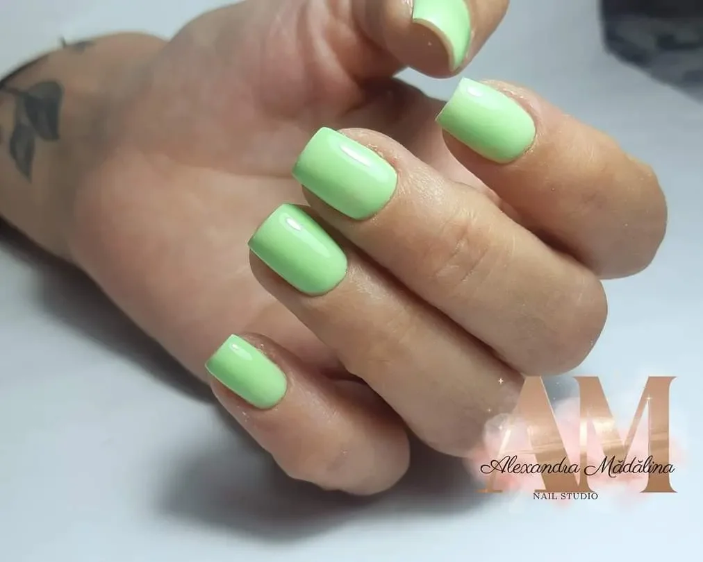 summer nails one color 2026 Fresh Mint Green Nails For A Cool Summer Refresh