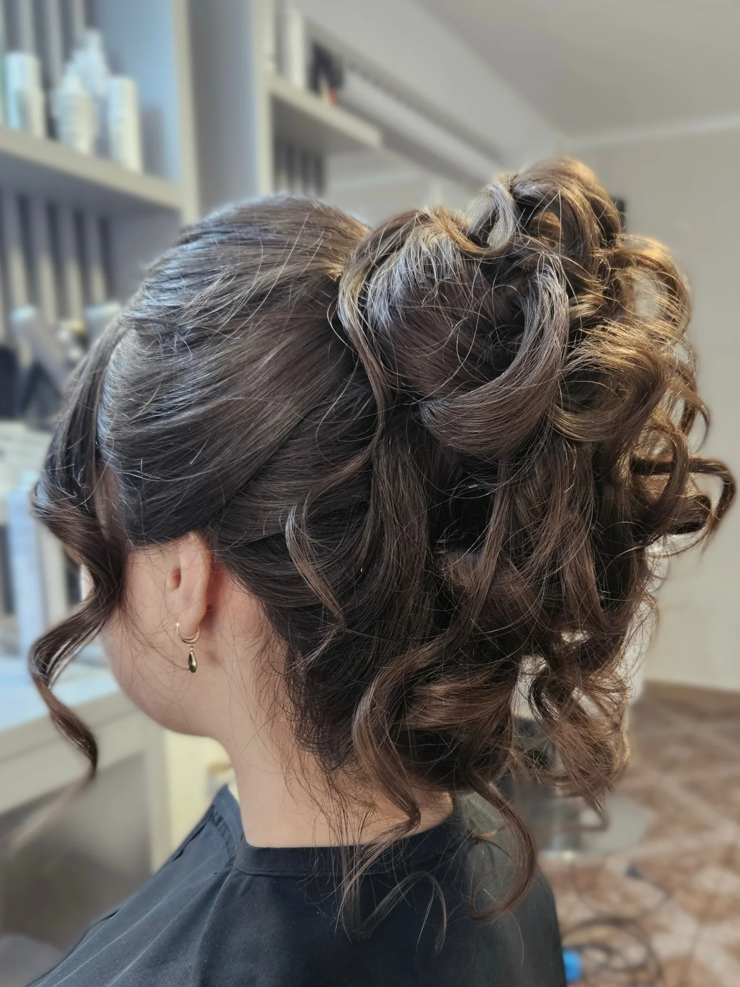 summer hairstyles ideas 2026 Romantic Curly Updo With Soft Face-Framing Tendrils