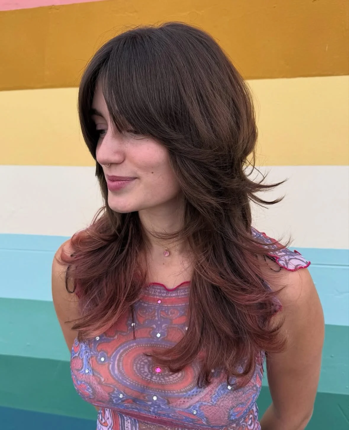 cool summer shag haircut 2026 Retro Inspired Layered Shag With Rounded Volume