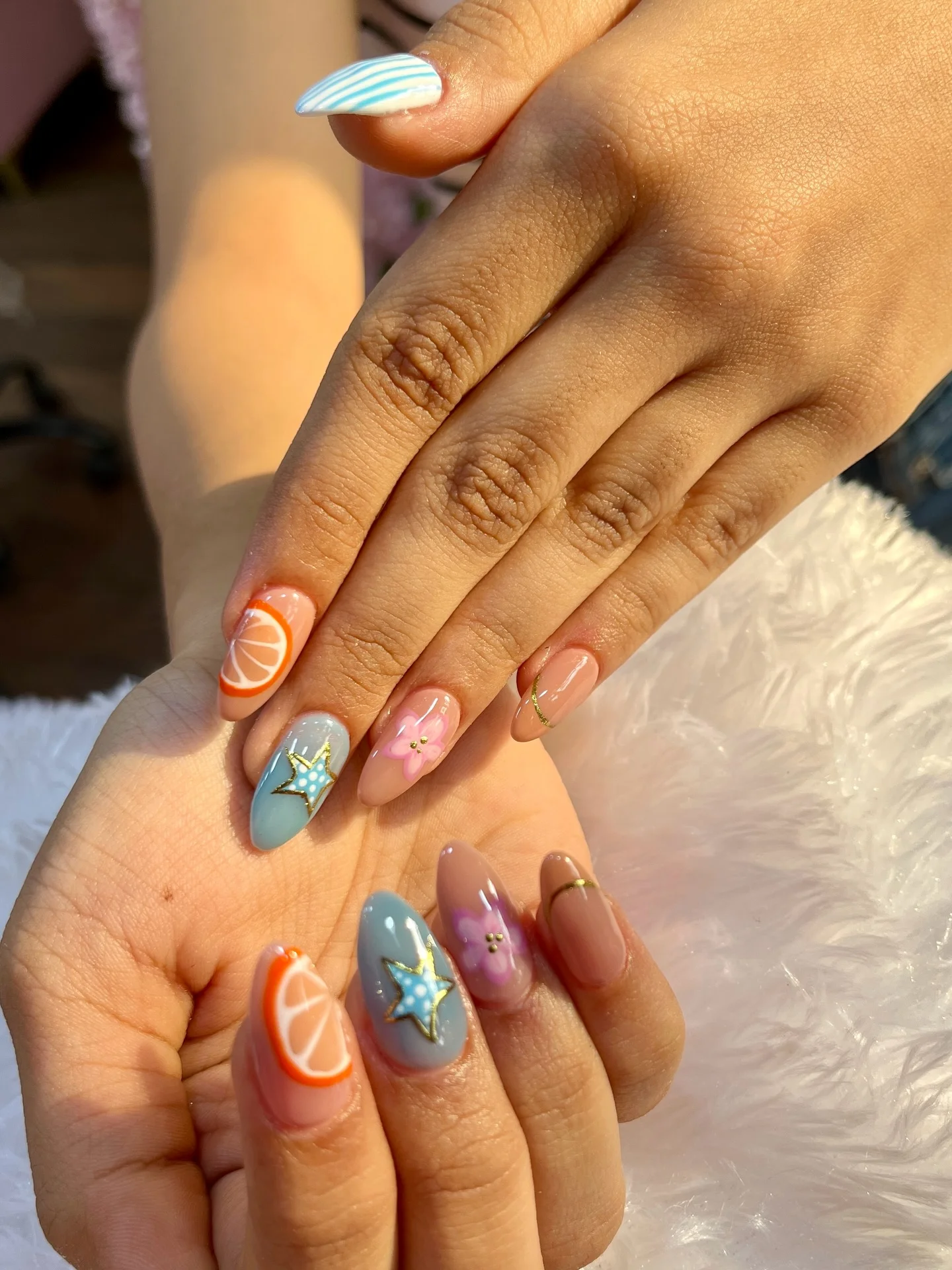 June Nails Ideas 2026 - Summer Trends 2026 Playful Coastal Art Nails That Feel Like Vacation Energy