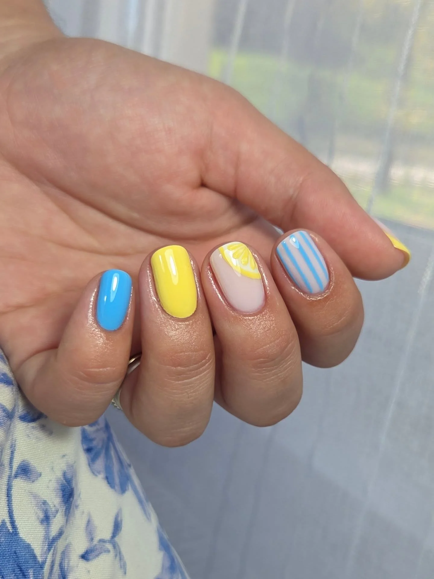 short summer nails 2026 Lemon Sorbet Minimal Nails For Sunny Days