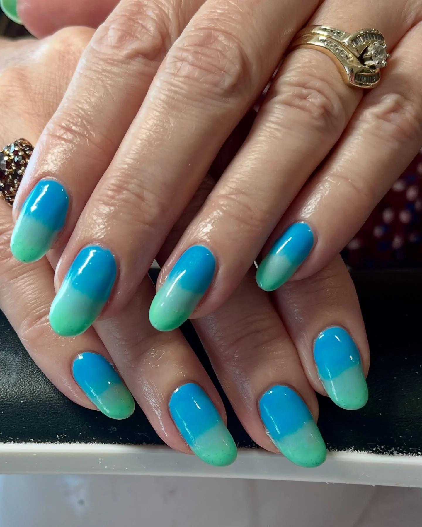 summer ombre nails 2026 Ocean Fade Almond Nails With Coastal Energy