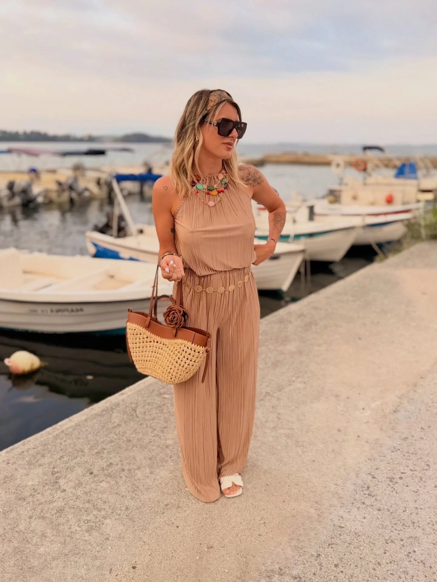 june outfits ideas 2026 Pleated Sand Tones And Coastal Evening Glamour