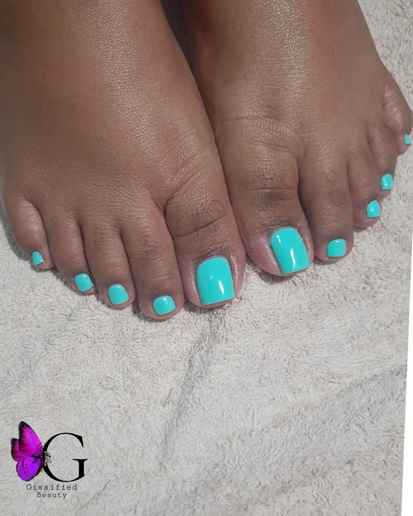 summer toe nails colors 2026 Turquoise Gloss Pedicure For Bold Tropical Color Lovers