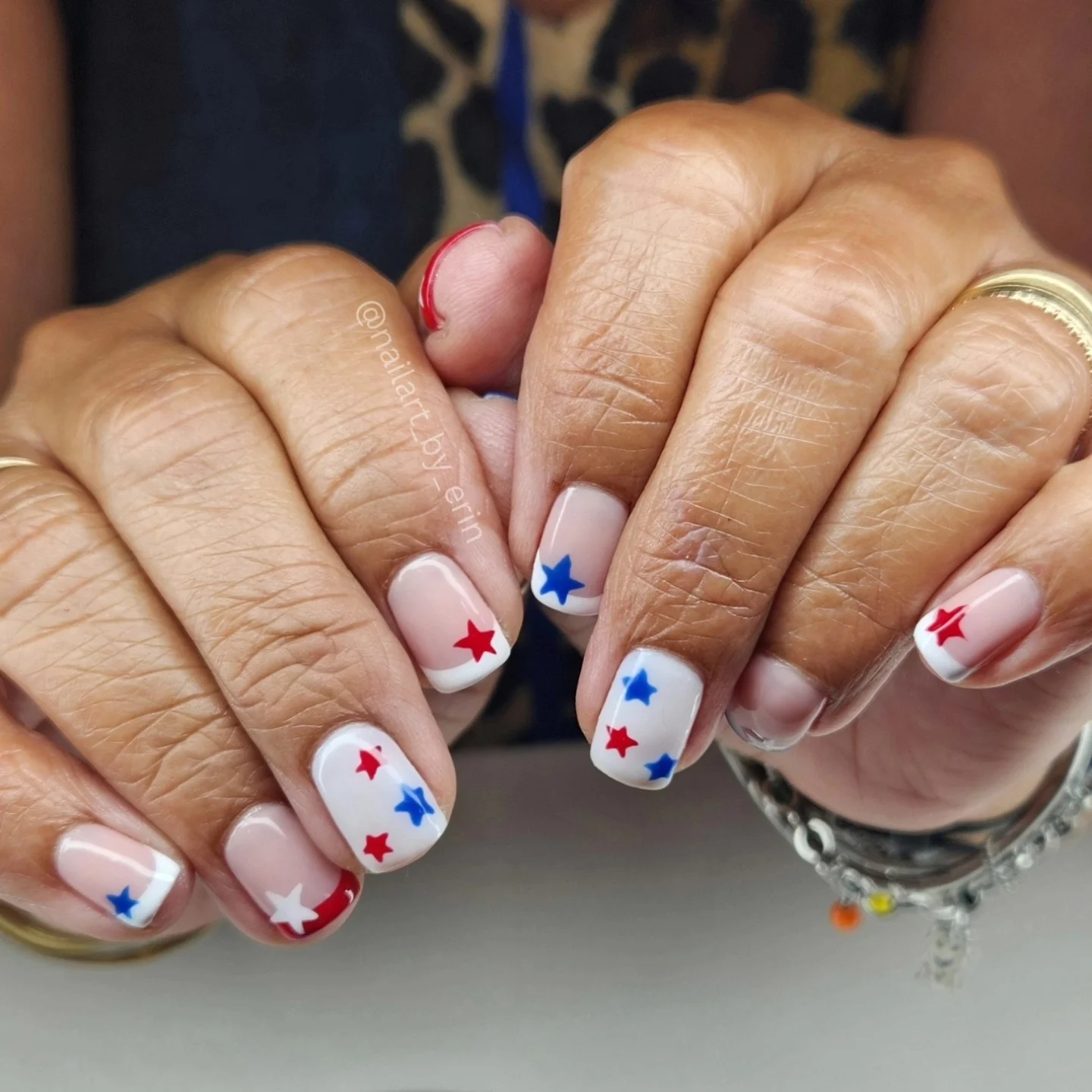 4th of july nails 2026 Minimal Star French Nails For Everyday Summer Wear