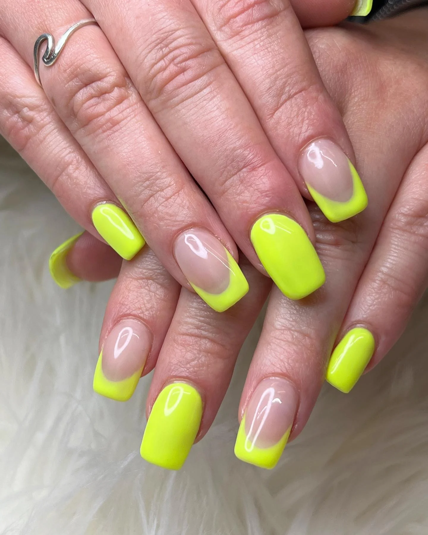 bright summer nails 2026 Neon Lime French Tips With A Minimalist Edge