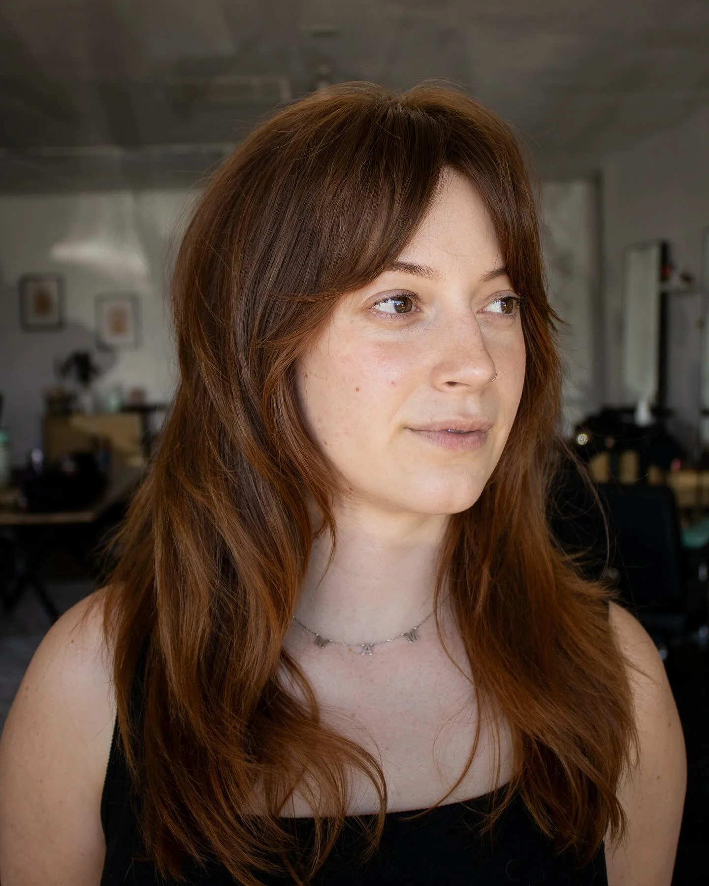 cool summer shag haircut 2026 Soft Auburn Shag With Natural Flow And Light Layers
