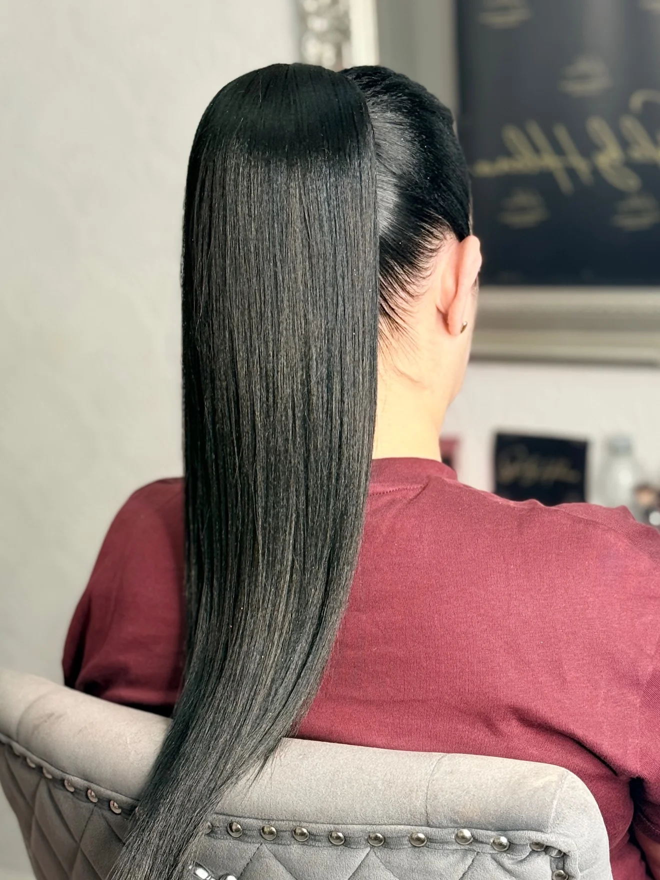 polished summer ponytail hairstyle 2026 Ultra Glass Hair Ponytail With Mirror Shine Finish