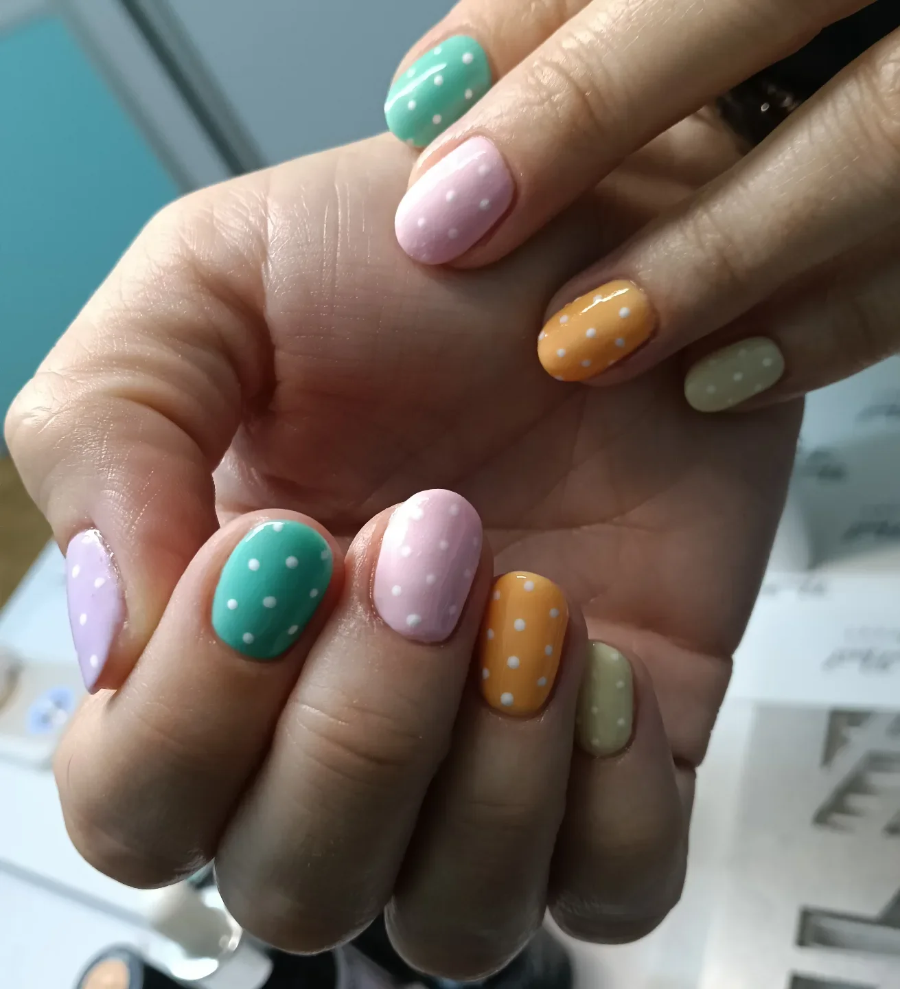 polka dot summer nails 2026 Soft Pastel Polka Dots With A Sweet Candy Palette