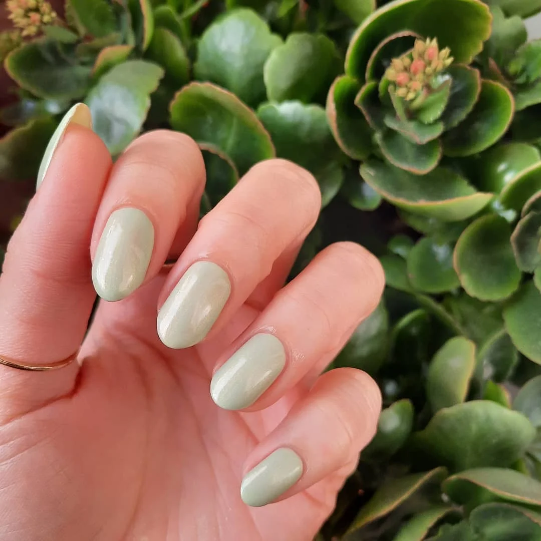 summer nail colors 2026 Sage Green Nails For Earthy Cool-Girl Summer Style