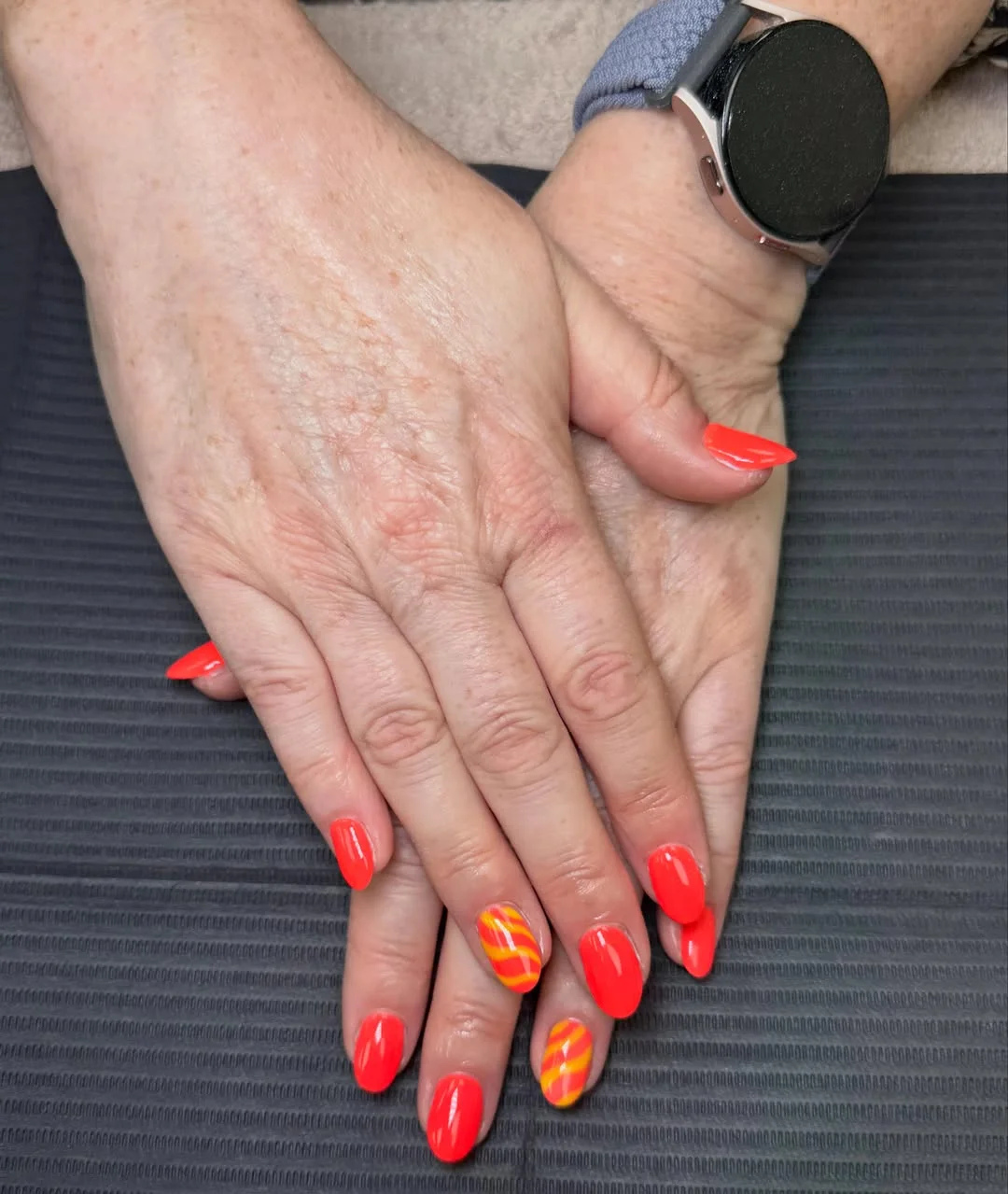 bright summer nails 2026 Sunset Neon Waves For Endless Summer Evenings