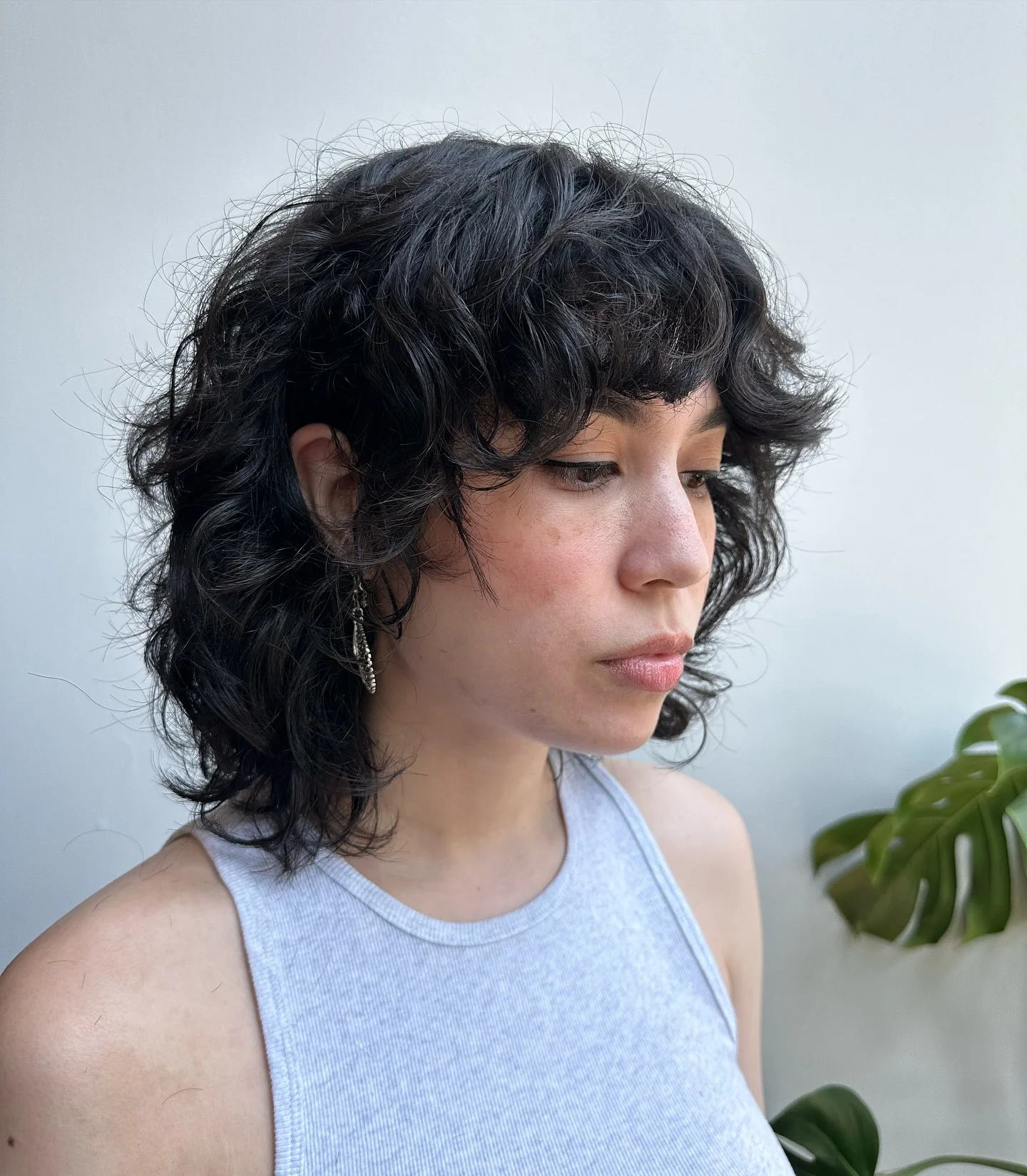 cool summer shag haircut 2026 Curly Shag With Volume And Fringe