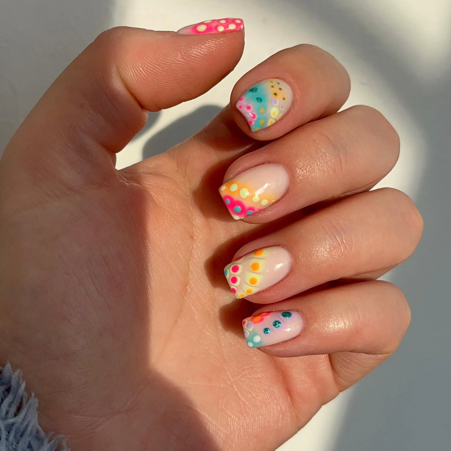 funky summer nails 2026 Confetti Dot Nails That Feel Like A Summer Celebration