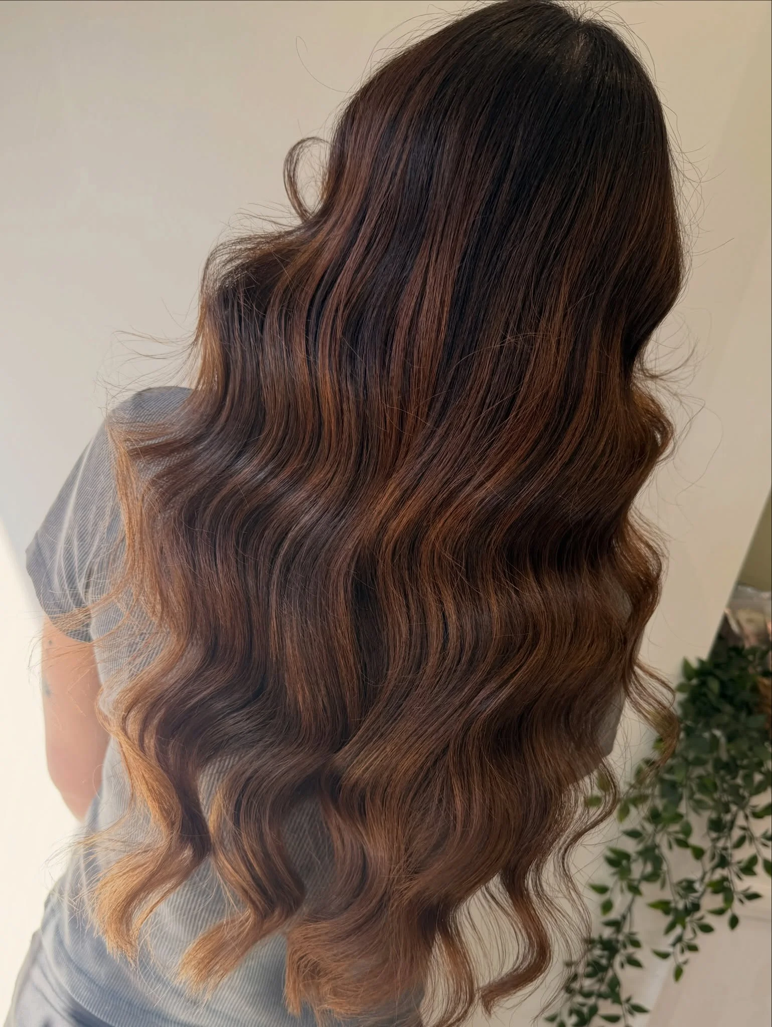 modern summer espresso brunette hair color 2026 Warm Chocolate Espresso Waves For Golden Summer Evenings