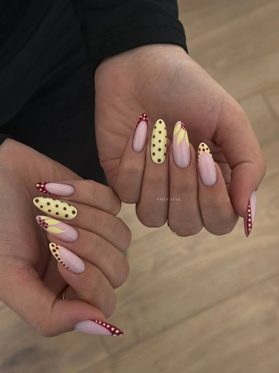 polka dot summer nails 2026 Butter Yellow Dots With Soft Vintage Energy