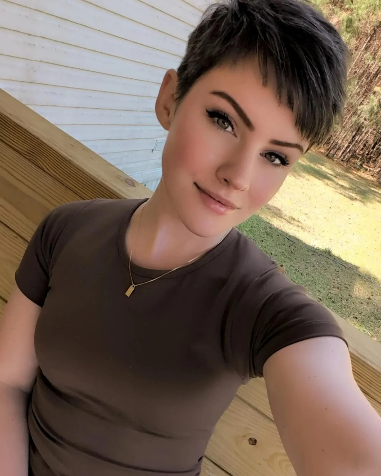 summer short haircuts 2026 Ultra Short Brunette Pixie With Micro Bangs