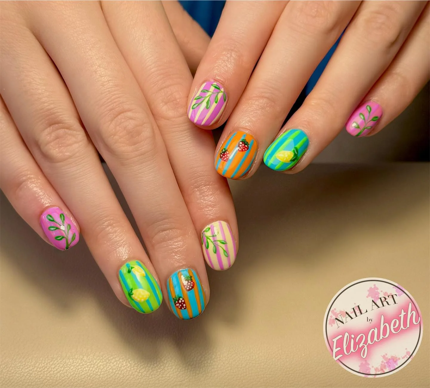 summer nail art 2026 Fruit Stripe Nails That Feel Like A Poolside Playlist