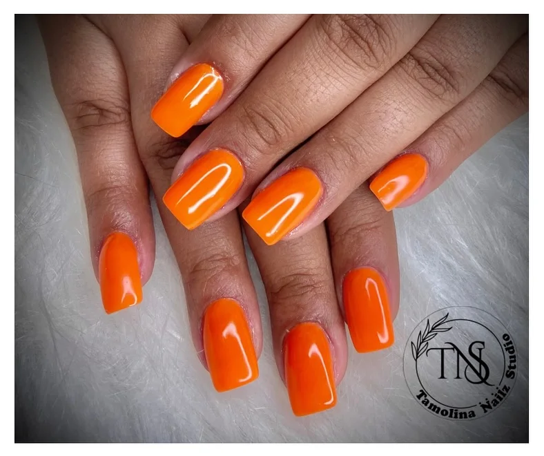 June Nail Colors Ideas 2026 - Summer Trends 2026 Juicy Tangerine Nails That Practically Glow In Sunshine