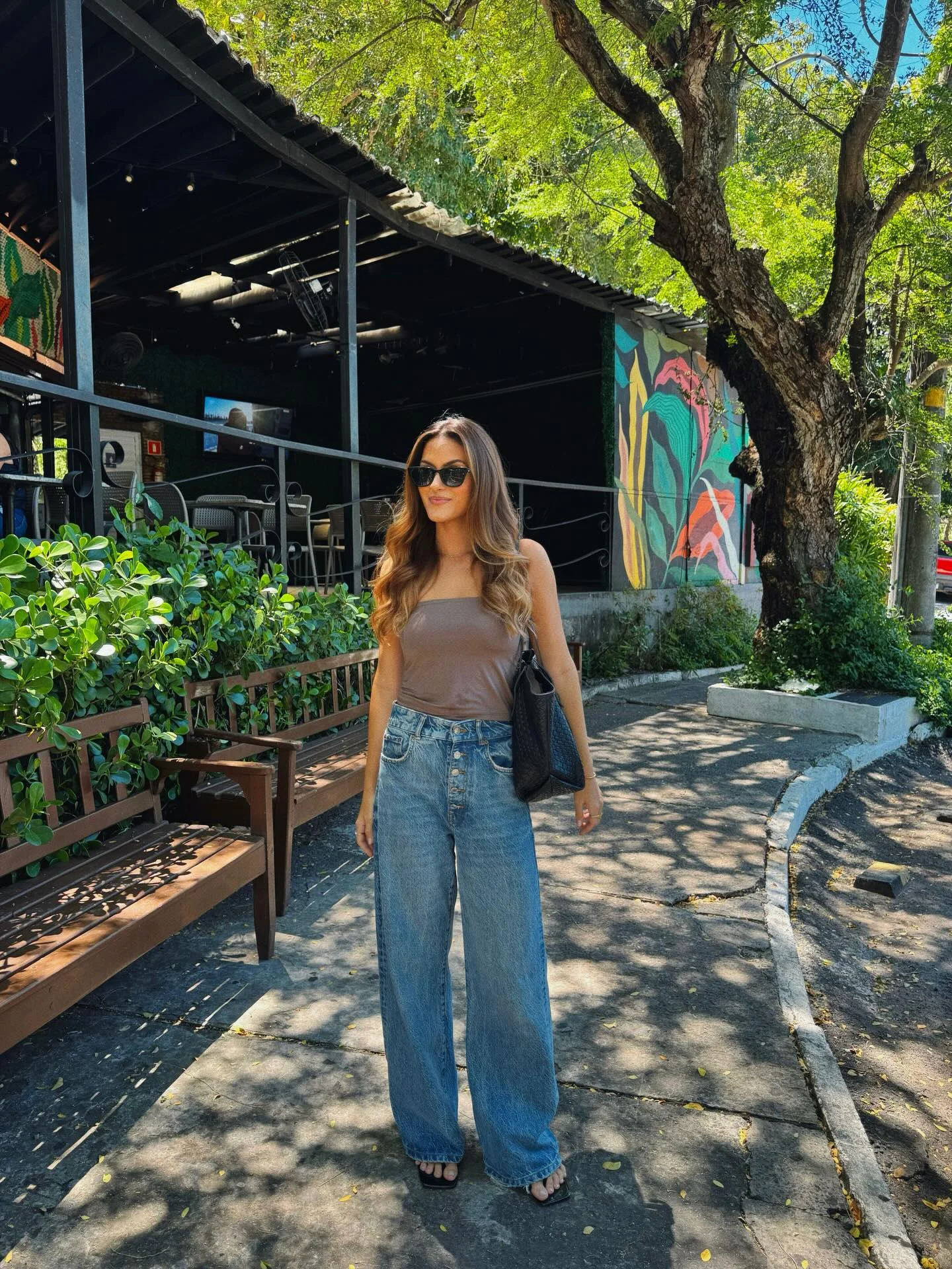 June Outfits Ideas 2026 Relaxed Wide Leg Denim And Minimal Tank Styling