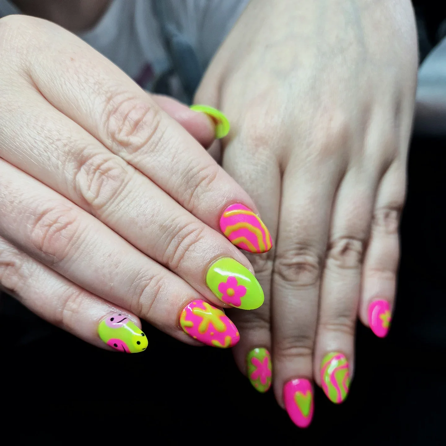 funky summer nails 2026 Neon Pop Art Waves For The Hottest Days Of Summer