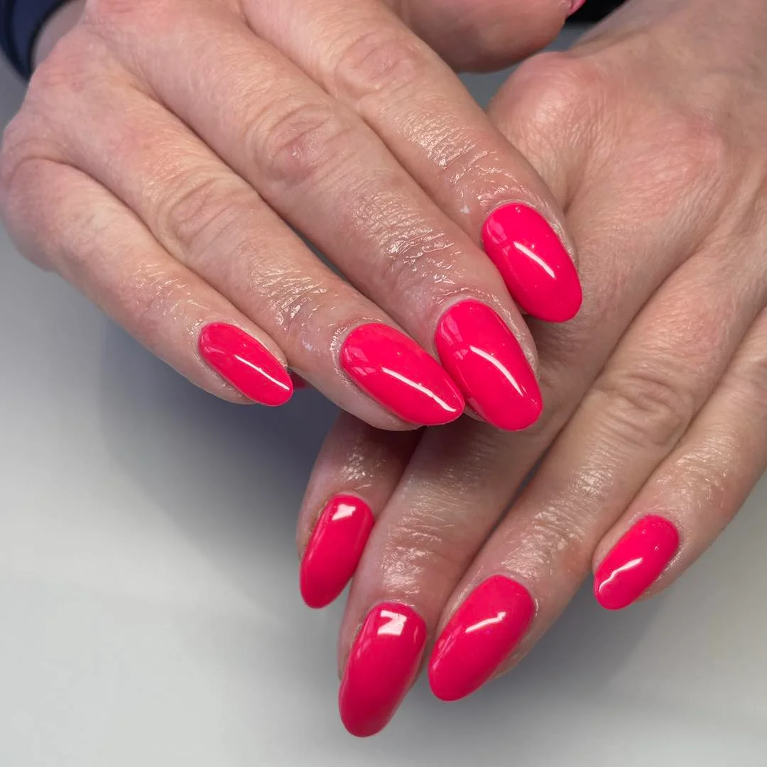 june nail colors 2026 Hot Pink Almond Nails That Instantly Wake Up Summer Outfits