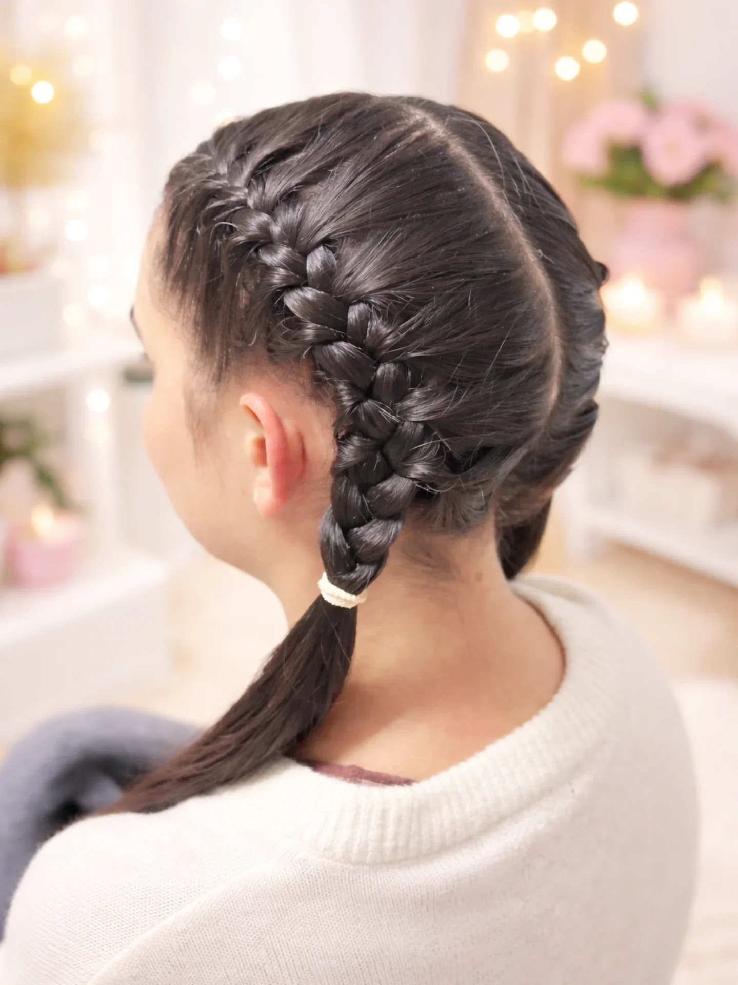 natural summer braids hairstyle 2026 Glossy Double Dutch Braids With A Clean Girl Finish