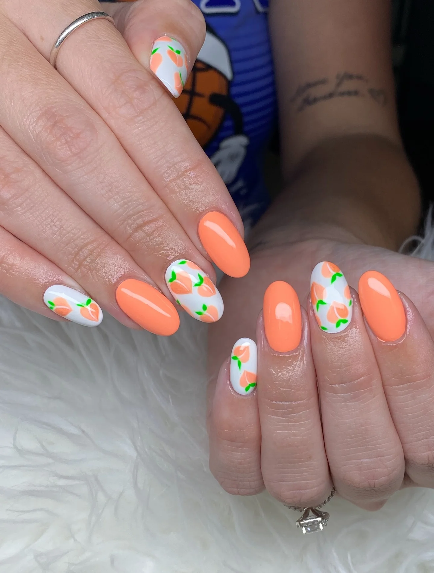 light summer nails 2026 Peach Sorbet Citrus Nails For Hot Weather Days