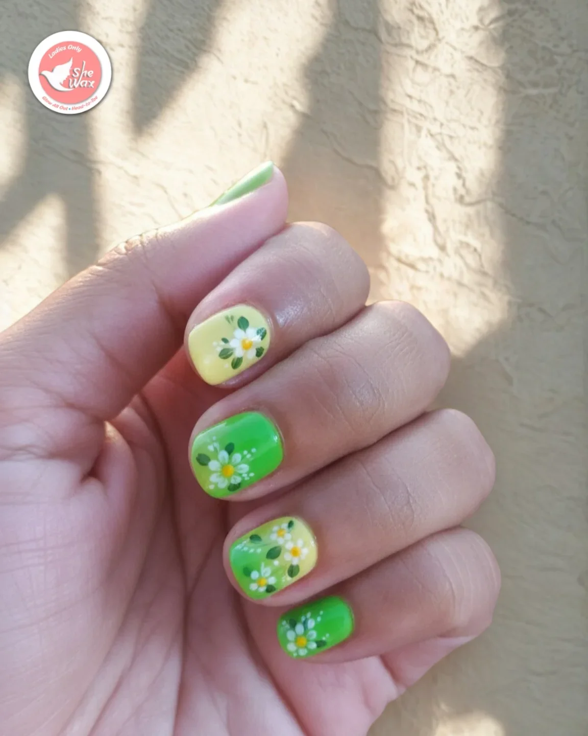 summer nail art 2026 Lime Blossom Micro Florals For Short Nails