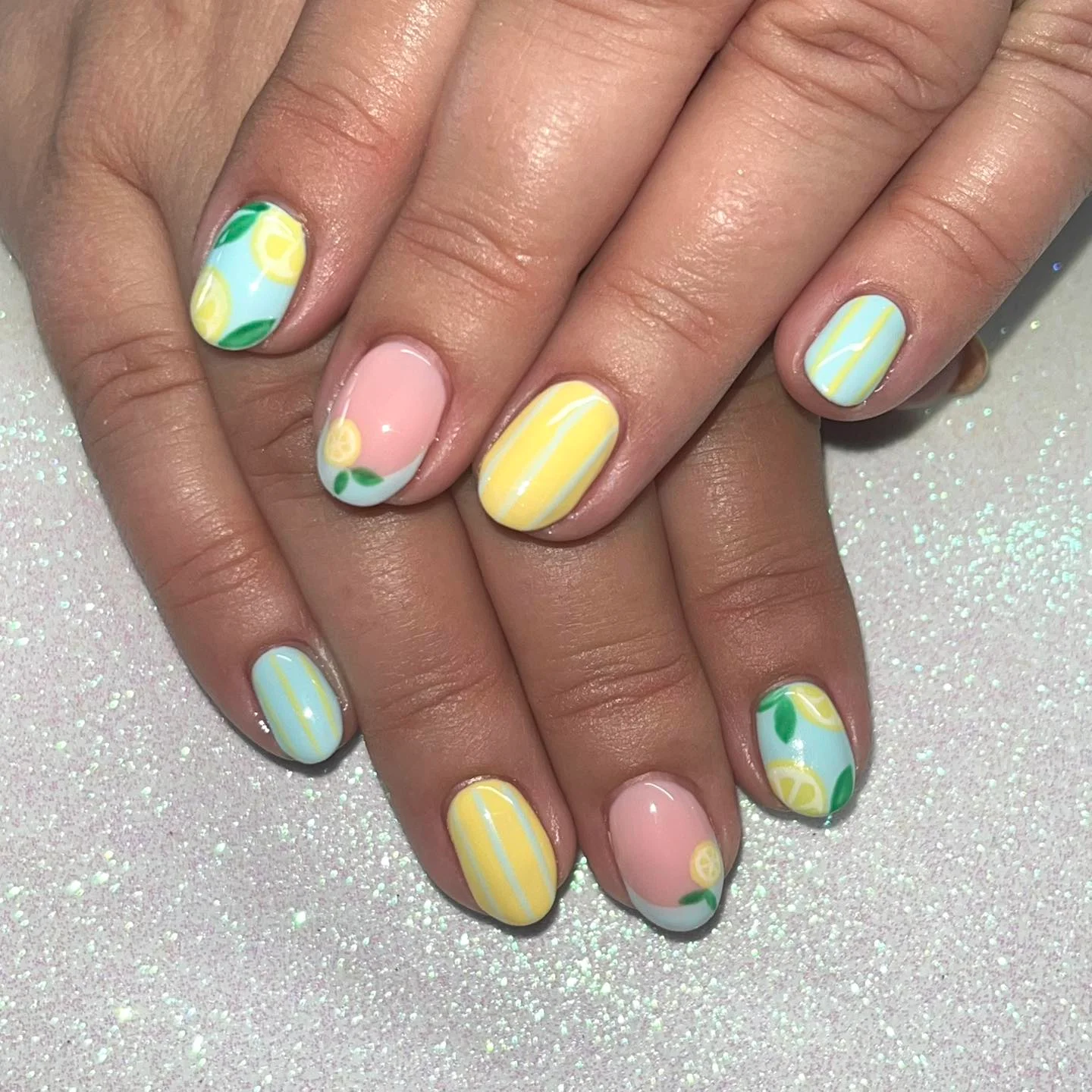summer nails design 2026 Soft Lemon Milk Short Nails