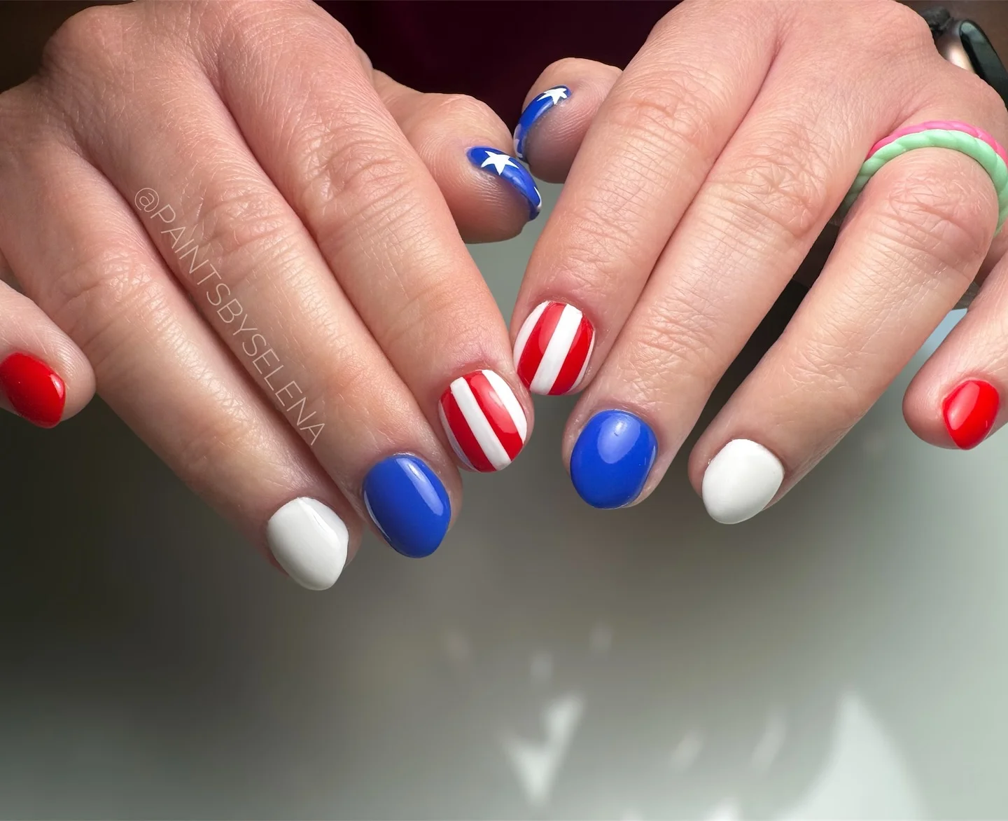 usa nails 2026 Retro Candy Stripe Nails For A Playful Fourth Of July Mood