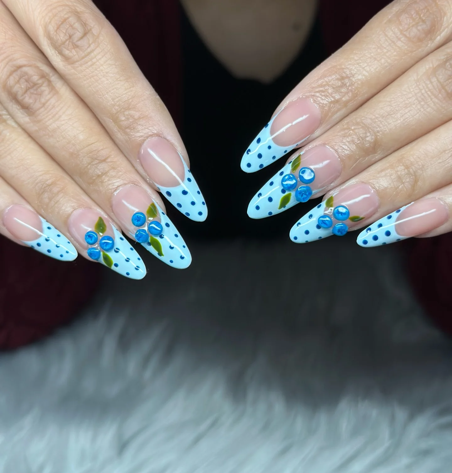 June Nails Ideas 2026 - Summer Trends 2026 Blueberry French Tips That Feel Fresh And Unexpected