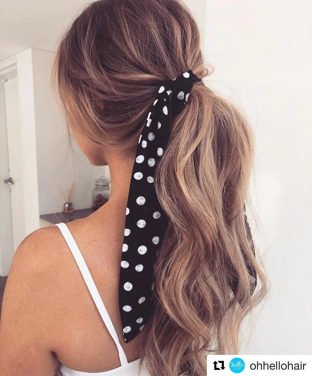 minimal summer easy hairstyle 2026 Polished Ponytail With A Retro Ribbon