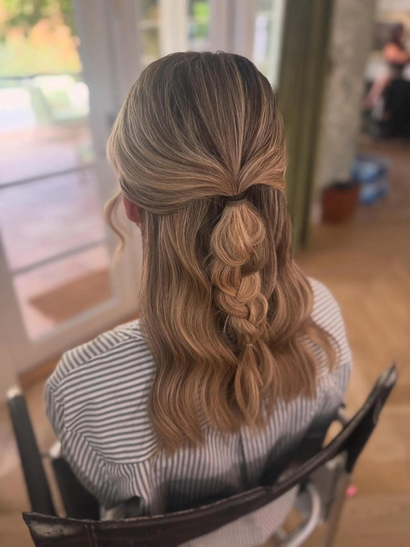 natural summer braids hairstyle 2026 Soft Half-Up Braid With Loose Summer Waves