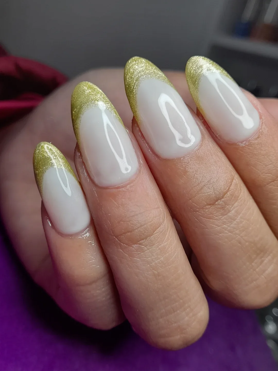 summer glitter nails 2026 Golden French Tips With Modern Minimalism