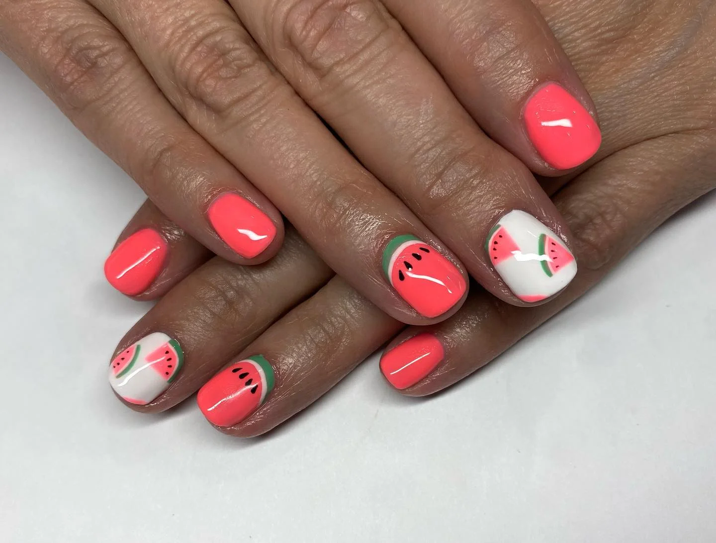 summer nails watermelon 2026 Minimal Watermelon Slice Nails For A Cute Everyday Summer Look