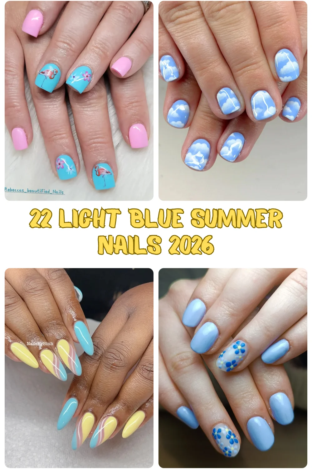 22 Light Blue Summer Nails 2026 - Dreamy Pastel Designs, Floral Ideas And Trendy Inspo